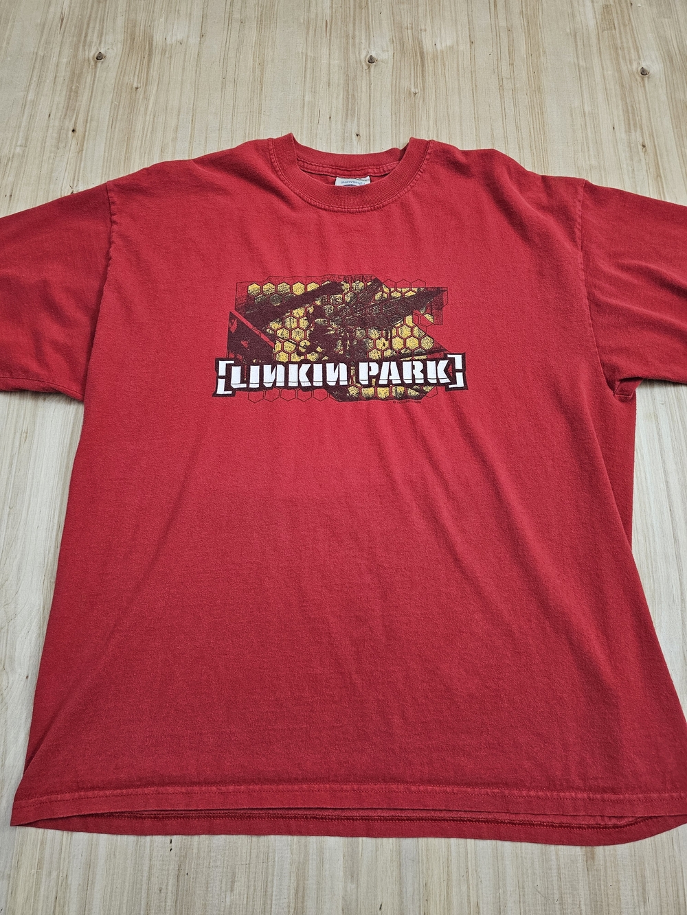 Vintage 2001 Linkin Park Red Graphic Tee Shirt